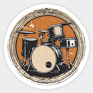 Vintage Drummer Sticker